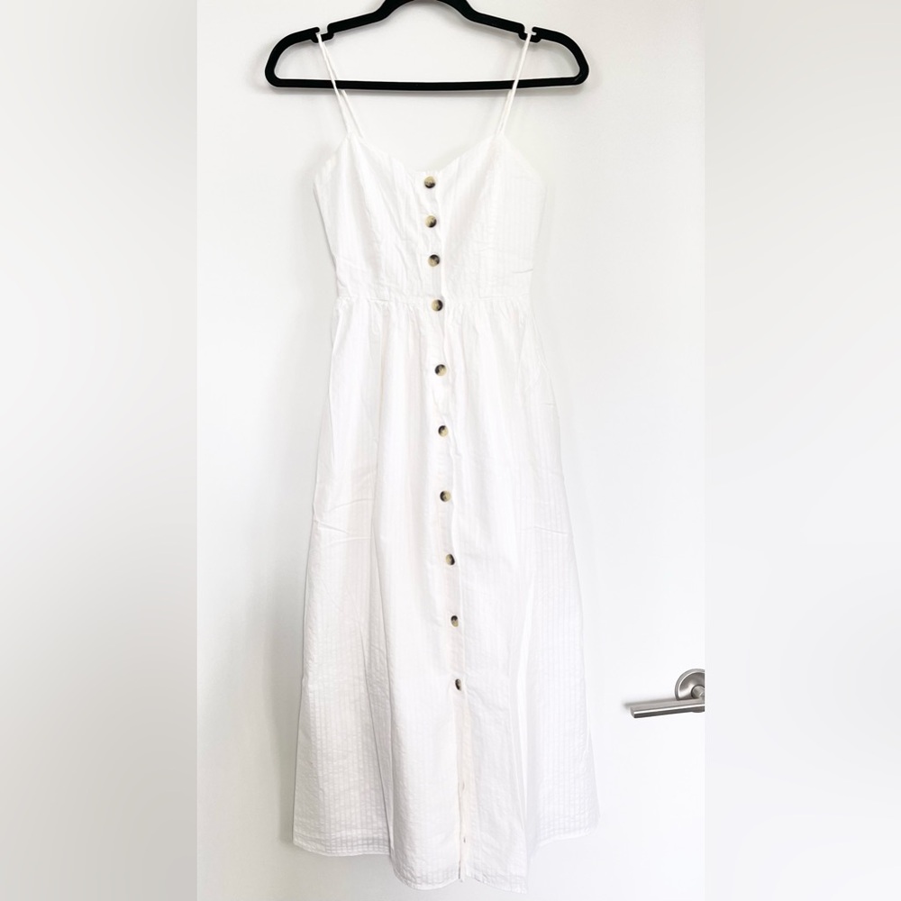 Zara cotton Summer lady’s woman dress, white color. Size S